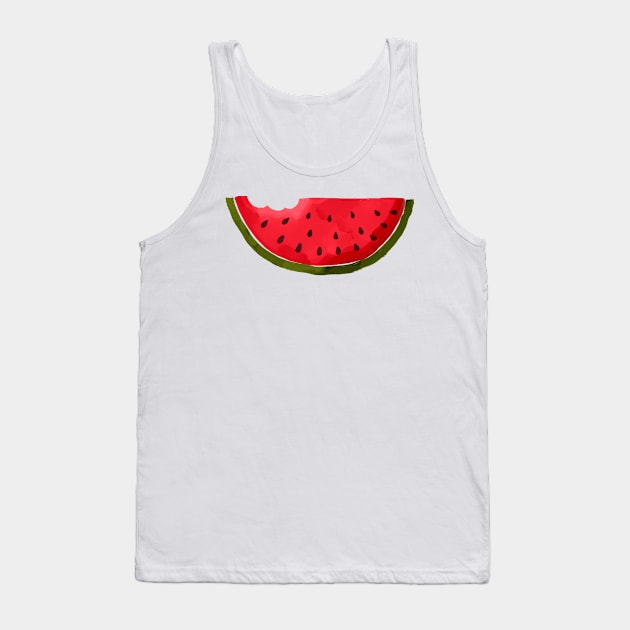 Watercolor Watermelon Tank Top by MutchiDesign